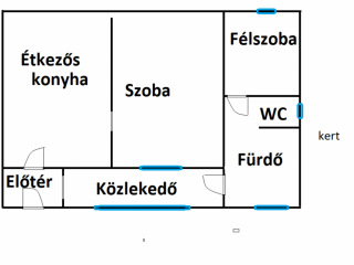 Eladó 35 m²-esházrész XV. Kerület (Rákospalota) , Palánk utca: 38'900'000 Ft