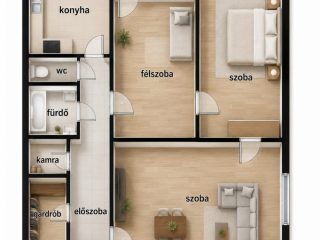 Eladó 64 m²-estársasházi lakás XV. Kerület (Újpalota) , Újpalota: 69'900'000 Ft