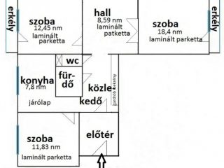 Eladó 70 m²-estársasházi lakás XV. Kerület (Újpalota) , Zsókavár utca: 70'000'000 Ft