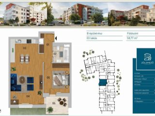 Eladó 55 m²-estársasházi lakás XVI. Kerület (Rákosszentmihály) , Zöldmező Lakópark, Újszerű, Nyitra utca: 85'000'000 Ft