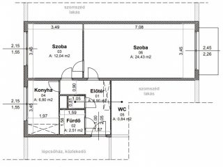 Eladó 54 m²-estársasházi lakás XVII. Kerület (Rákoskeresztúr) , Kaszáló utca: 65'000'000 Ft
