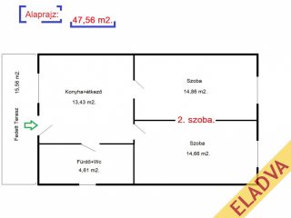 Eladó 48 m²-estársasházi lakás XVIII. Kerület (Bókaytelep) , Bókaytelep: 63'900'000 Ft