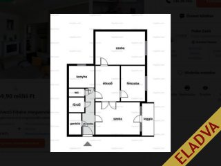 Eladó 71 m²-estársasházi lakás XVIII. Kerület (Havanna-lakótelep) , Havanna utca: 73'500'000 Ft