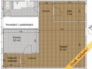 Eladó 58 m²-esházrész XX. Kerület (Kossuthfalva) , Uzsok utca közelében: 63'900'000 Ft