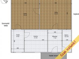 Eladó 68 m²-estársasházi lakás XX. Kerület (Központ) , Tátra tér közelében: 64'600'000 Ft