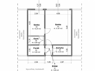 Eladó 46 m²-estársasházi lakás XXI. Kerület (Belváros (Városközpont)) , Kossuth Lajos utca: 45'900'000 Ft