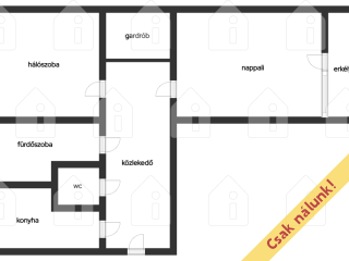 Eladó 54 m²-estársasházi lakás XXII. Kerület (Budafok) , Anna utca: 56'800'000 Ft
