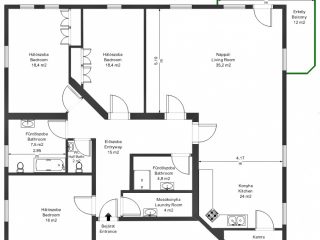 Eladó 148 m²-estársasházi lakás XXII. Kerület (Budafok) , Péter Pál utca közeli: 119'000'000 Ft