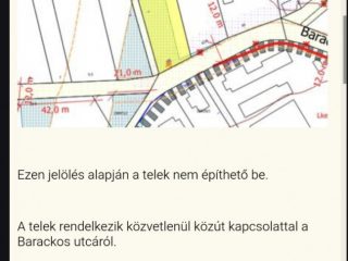 Eladó 2576 m²-estelek XXII. Kerület (Nagytétény Óhegy) , Barackos út: 19'000'000 Ft