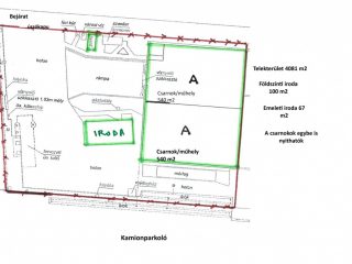 Kiadó 1350 m²-estelephely Halásztelek, II. Rákóczi Ferenc utca: 8'000 EUR