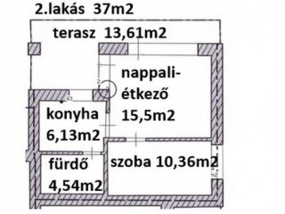 Eladó 37 m²-estársasházi lakás Hatvan, Géza fejedelem utca: 43'500'000 Ft