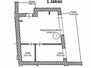 Eladó 41 m²-estársasházi lakás Hatvan, Géza fejedelem utca: 46'500'000 Ft