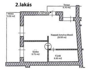 Eladó 46 m²-estársasházi lakás Hatvan, Géza fejedelem utca: 53'800'000 Ft