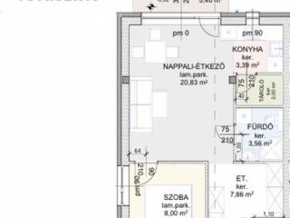 Eladó 46 m²-estársasházi lakás Hatvan, Városközpont mellett: 48'800'000 Ft
