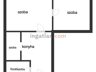 Eladó 54 m²-estársasházi lakás Komló, Kiss József utca: 13'500'000 Ft