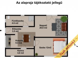 Eladó 55 m²-estársasházi lakás Nógrád, Petőfi telep: 45'200'000 Ft
