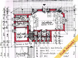 Eladó 74 m²-esvendéglátó egység utcai bejárattal Nőtincs, Szabadság út: 27'000'000 Ft