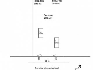 Eladó 4316 m²-estelek Nyáregyháza, Szentimre-telep: 16'900'000 Ft