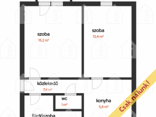 Eladó 54 m²-estársasházi lakás Nyíregyháza, Garibaldi utca: 39'500'000 Ft