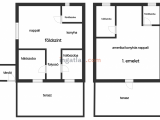 Eladó 112 m²-escsaládi ház Pilis, Központ közeli út: 76'000'000 Ft