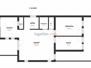 Eladó 80 m²-estársasházi lakás Pomáz, Fáy András utca: 98'900'000 Ft