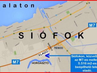 Eladó 5574 m²-estelek Siófok, Békásdűlő dűlő: 32'000'000 Ft