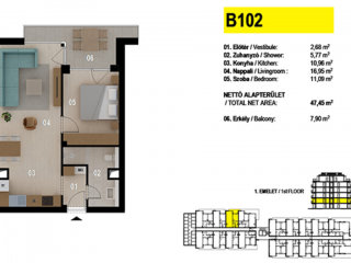 Eladó 47 m²-estársasházi lakás Siófok, EZÜSTPARTON: 79'228'250 Ft