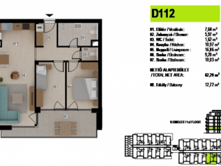 Eladó 68 m²-estársasházi lakás Siófok, Ezüstpart: 107'564'625 Ft