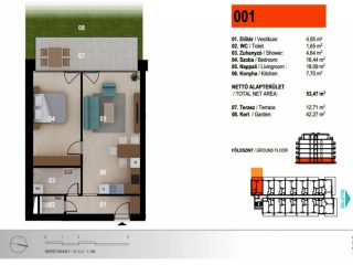 Eladó 54 m²-estársasházi lakás Siófok, Ezüstpart: 89'000'000 Ft