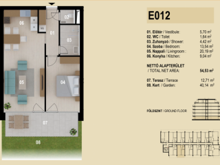Eladó 53 m²-estársasházi lakás Siófok, Ezüstpart: 85'500'000 Ft