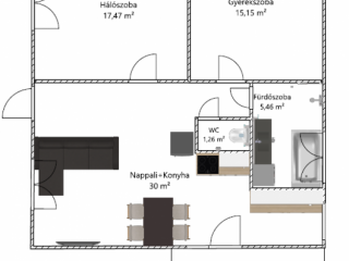 Eladó 76 m²-escsaládi ház Sülysáp, Szőlősnyaraló: 91'900'000 Ft