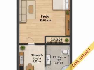 Eladó 28 m²-estársasházi lakás Szentendre, Ady Endre utca: 30'900'000 Ft