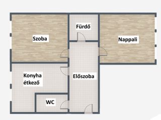 Kiadó 54 m²-estársasházi lakás Szigetszentmiklós, központban: 210'000 Ft