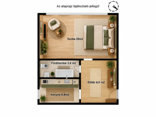 Kiadó 45 m²-estársasházi lakás Vác, Cserhát utca: 190'000 Ft