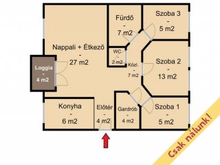 Eladó 82 m²-estársasházi lakás Vác, Cserje utca: 124'900'000 Ft