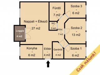 Eladó 82 m²-estársasházi lakás Vác, Cserje utca: 124'900'000 Ft