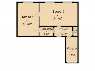 Eladó 53 m²-estársasházi lakás Vác, Dr. Csányi László körút: 49'900'000 Ft
