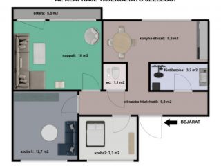 Eladó 62 m²-estársasházi lakás Vác, Harkály utca: 69'800'000 Ft