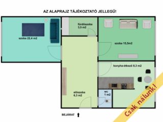 Kiadó 57 m²-estársasházi lakás Vác, Nagymező utca: 170'000 Ft