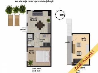 Eladó 49 m²-esüdülő Vác, Nyulas: 23'000'000 Ft