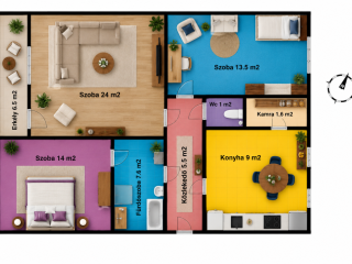 Eladó 83 m²-estársasházi lakás Vác, Vág utca: 79'900'000 Ft