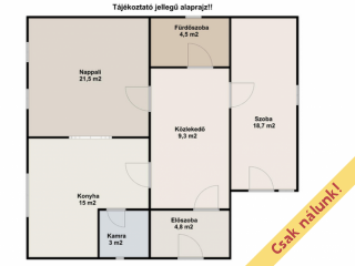 Eladó 77 m²-escsaládi ház Váchartyán, Vörösmarty utca: 64'900'000 Ft