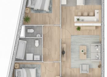 Eladó 71 m²-estársasházi lakás VIII. Kerület (Századosnegyed) , Százados út: 117'920'000 Ft