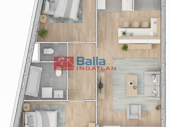 Eladó 67 m²-estársasházi lakás VIII. Kerület (Századosnegyed) , Százados út: 123'820'000 Ft