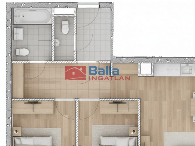 Eladó 68 m²-estársasházi lakás VIII. Kerület (Századosnegyed) , Százados út: 133'760'000 Ft