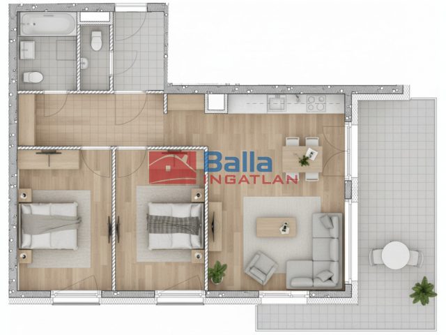 Eladó 77 m²-estársasházi lakás VIII. Kerület (Századosnegyed) , Százados út: 127'390'000 Ft