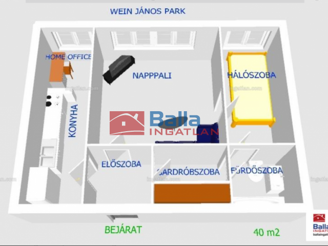 Kiadó 40 m²-estársasházi lakás XIII. Kerület (Újlipótváros) , PANNÓNIA utca: 260'000 Ft