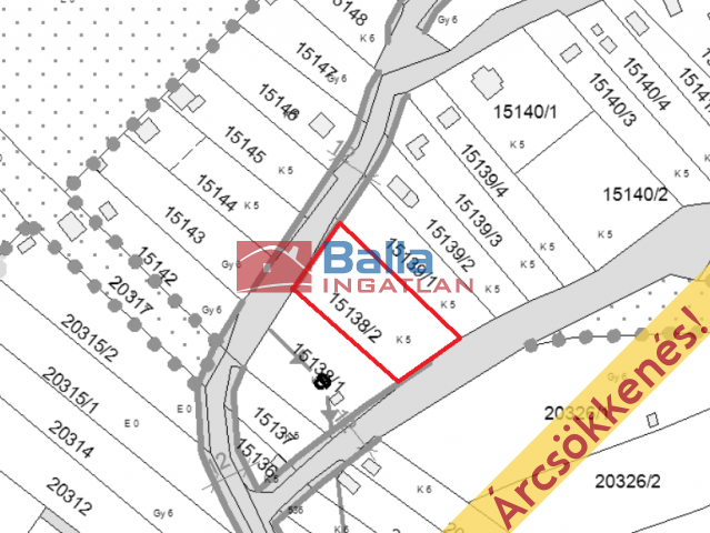 Eladó 1412 m²-estelek Vác, Felső nyulas utca: 18'900'000 Ft